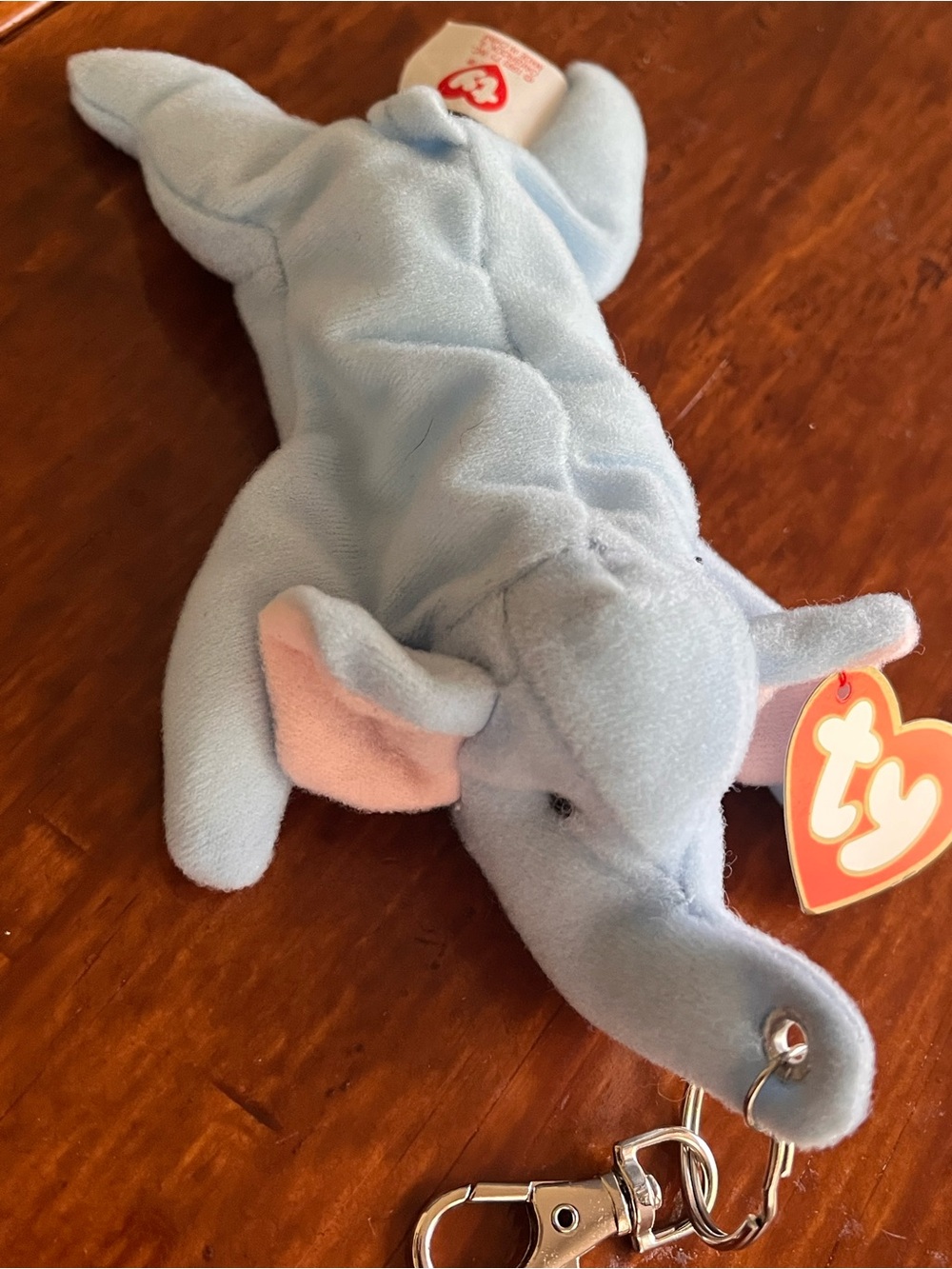 PEANUT THE ELEPHANT TEENIE BEANIE BABY  NWT Key/Purse/Backpack Charm